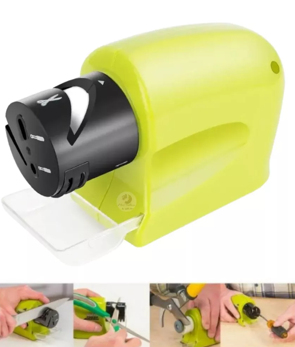 ⚡ Afilado Express 4-en-1 — Afilador Eléctrico Portátil (4×AA)
