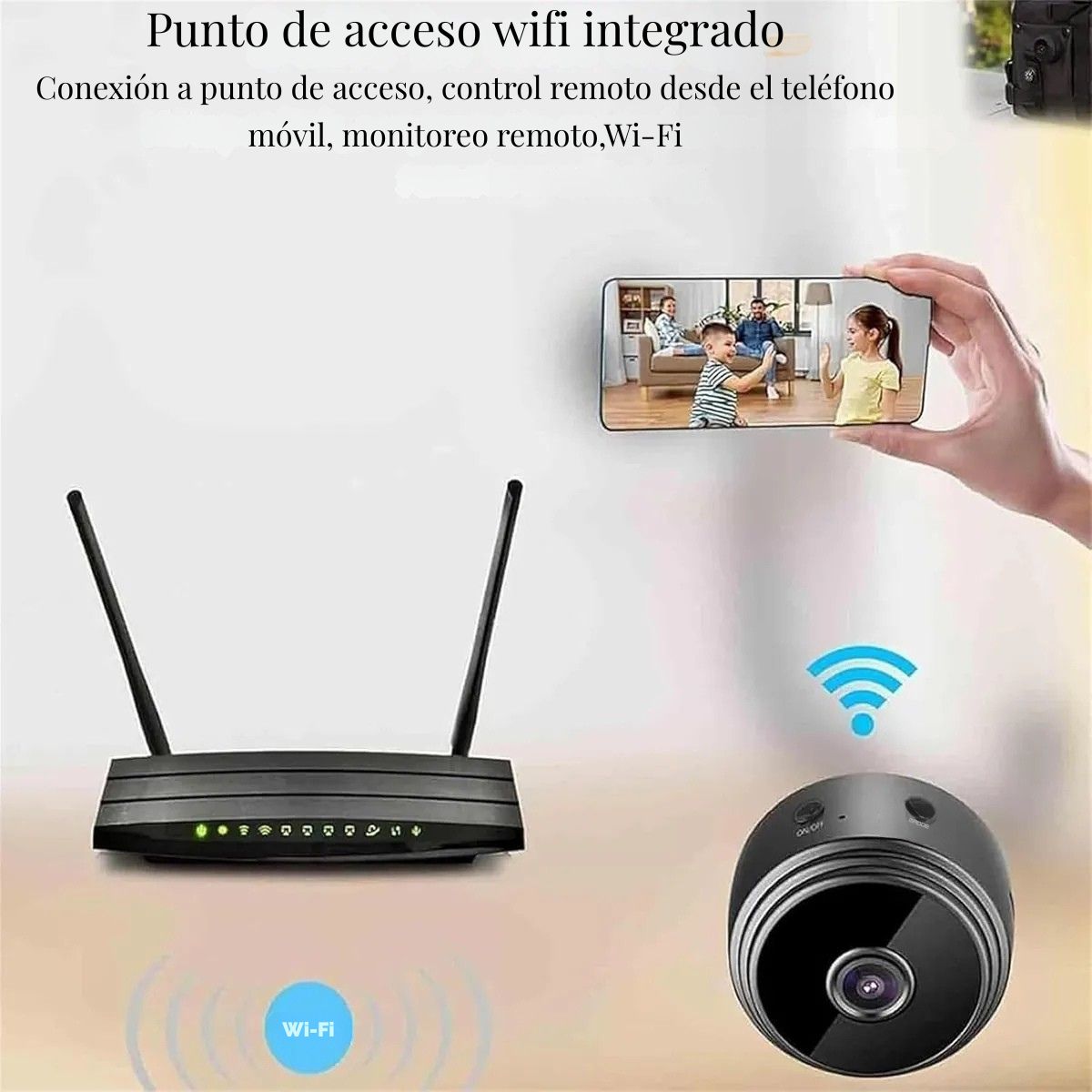 Mini Cámara Espía HD WiFi – Seguridad Invisible, Control Total x3 Unidades