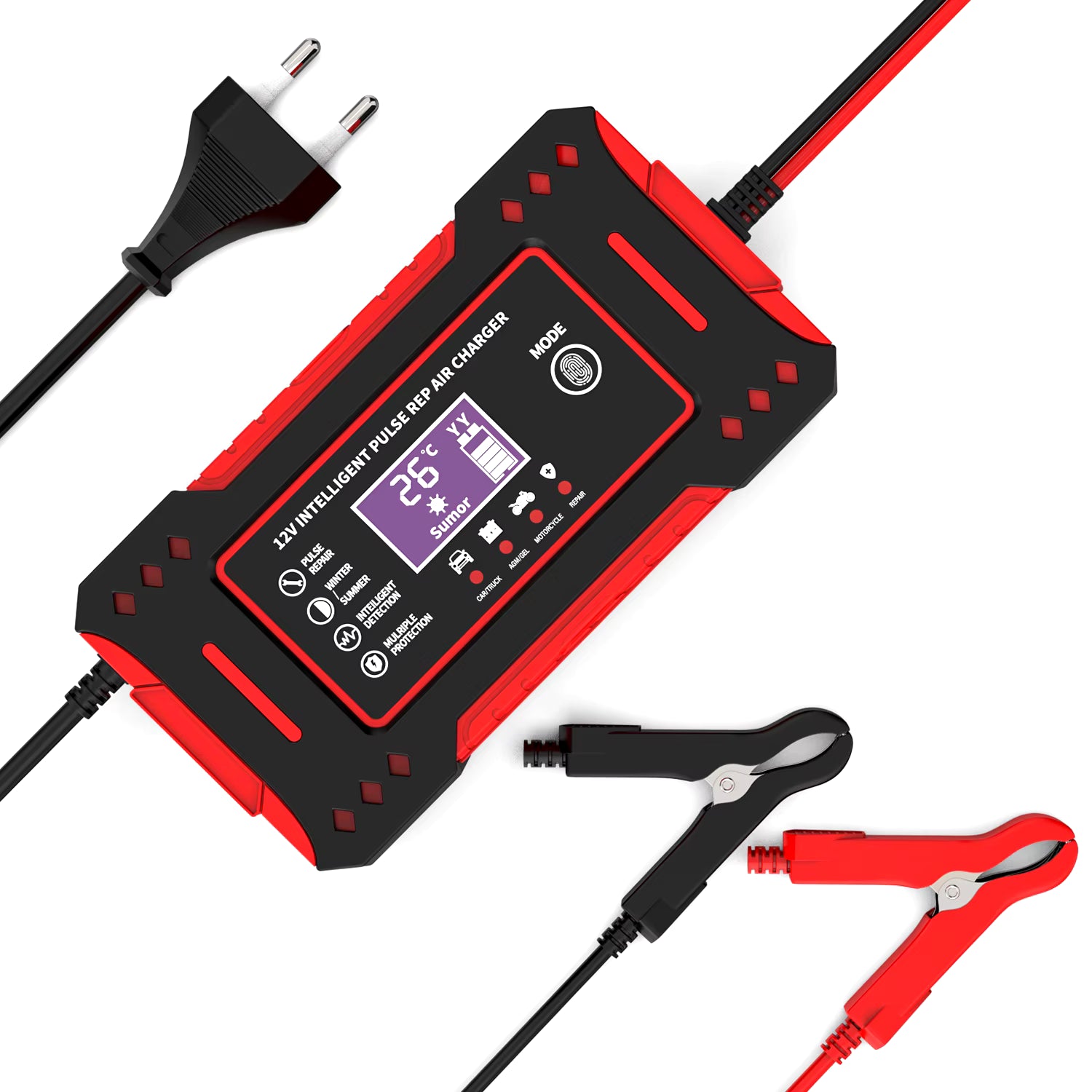 ⚡ Cargador Inteligente de Reparación de Pulso 12V 6A con Pantalla LCD