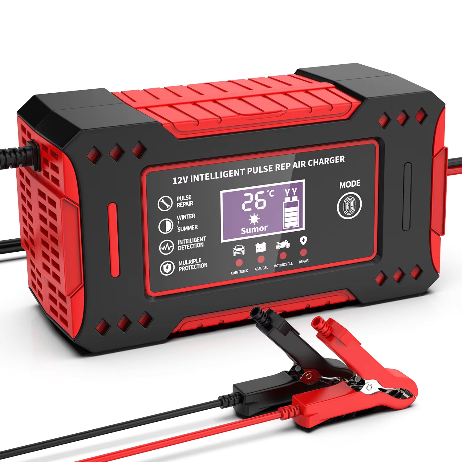 ⚡ Cargador Inteligente de Reparación de Pulso 12V 6A con Pantalla LCD