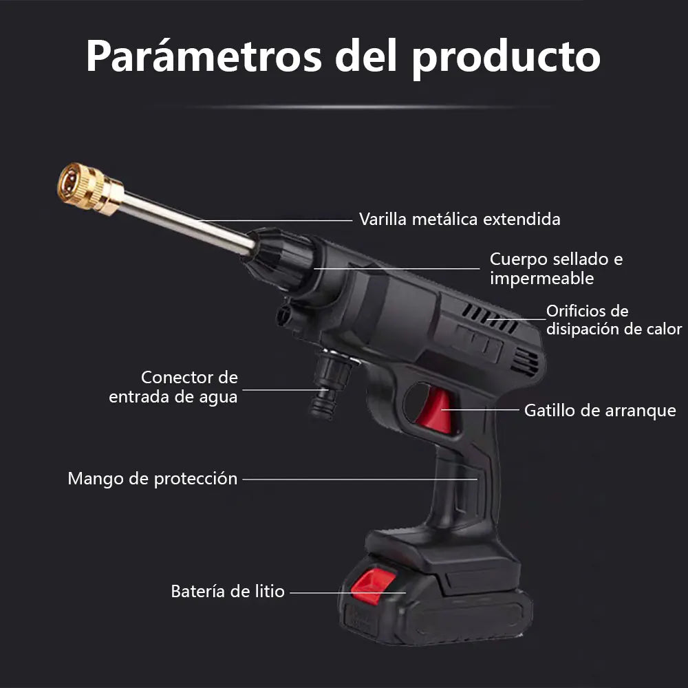 🚗💦 Hidrolavadora Portátil Inalámbrica 48V – Potencia de Limpieza en Tus Manos