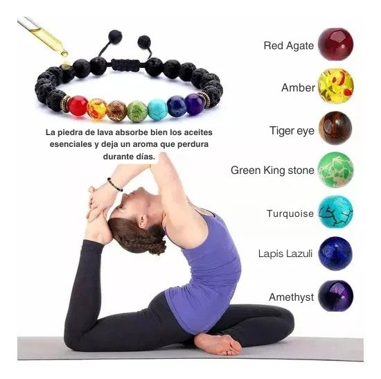 “Pulsera Energía Vital 7 Chakras – Equilibrio y Estilo en tu Día”