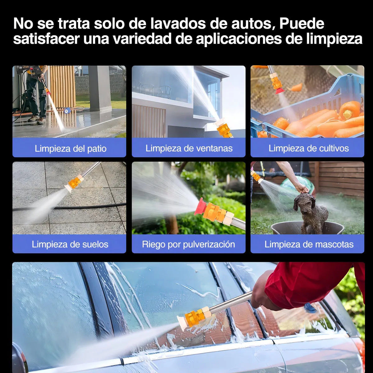 🚗💦 Hidrolavadora Portátil Inalámbrica 48V – Potencia de Limpieza en Tus Manos