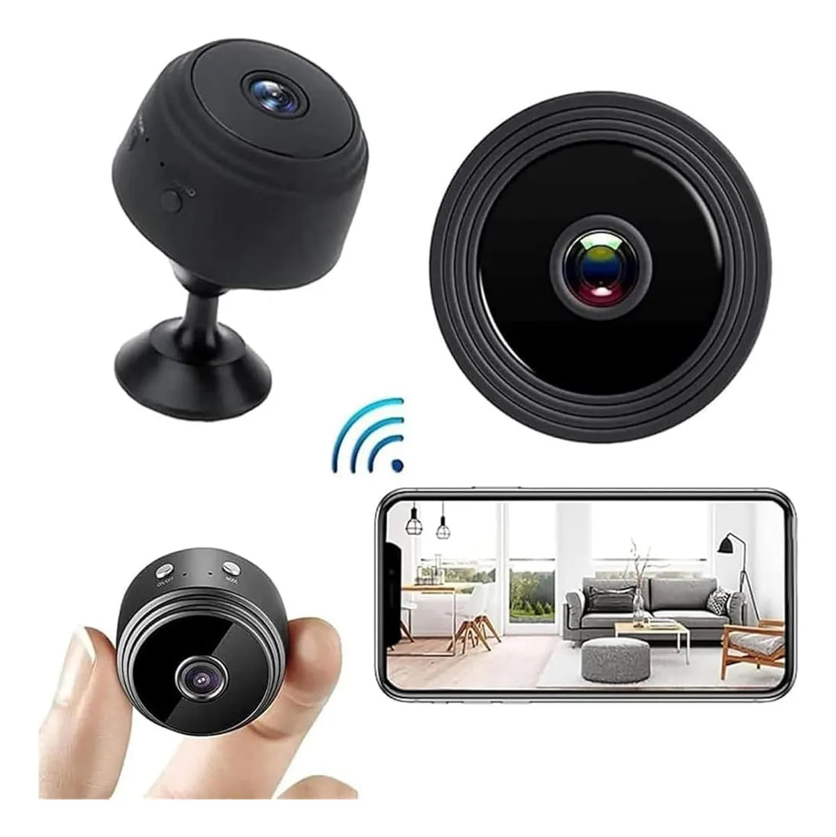 Mini Cámara Espía HD WiFi – Seguridad Invisible, Control Total x3 Unidades