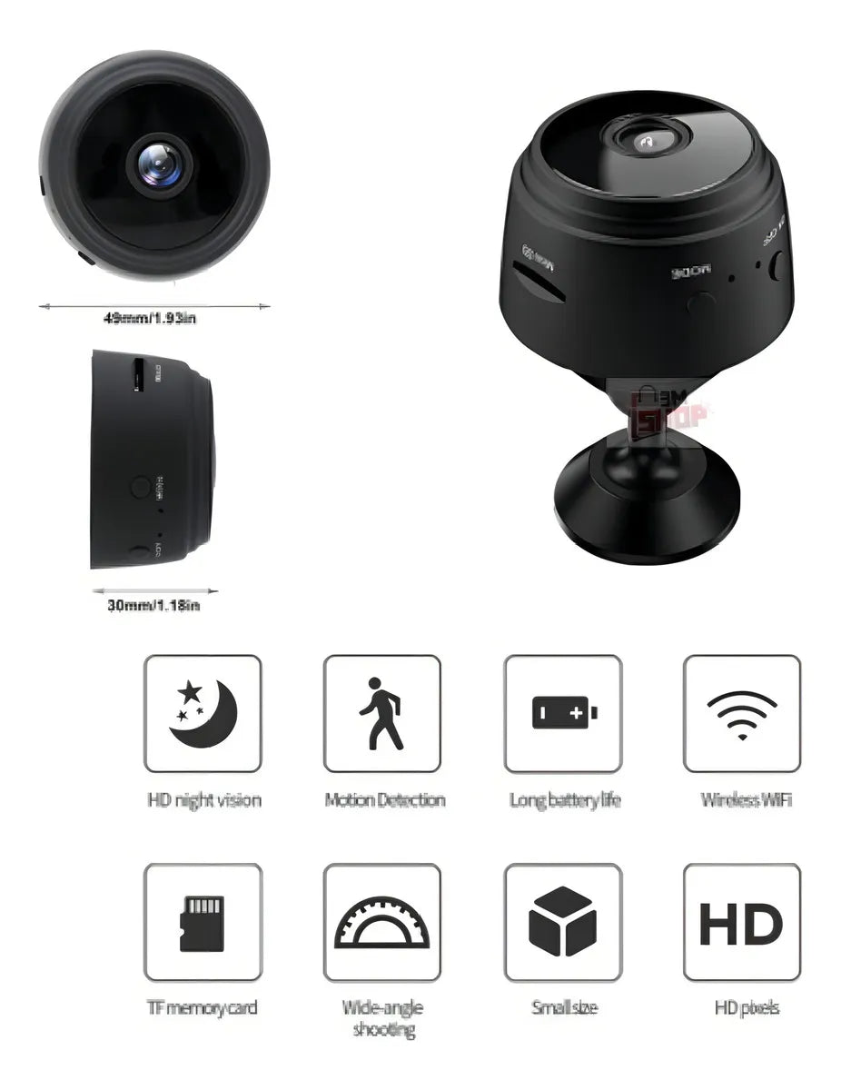 Mini Cámara Espía HD WiFi – Seguridad Invisible, Control Total x3 Unidades