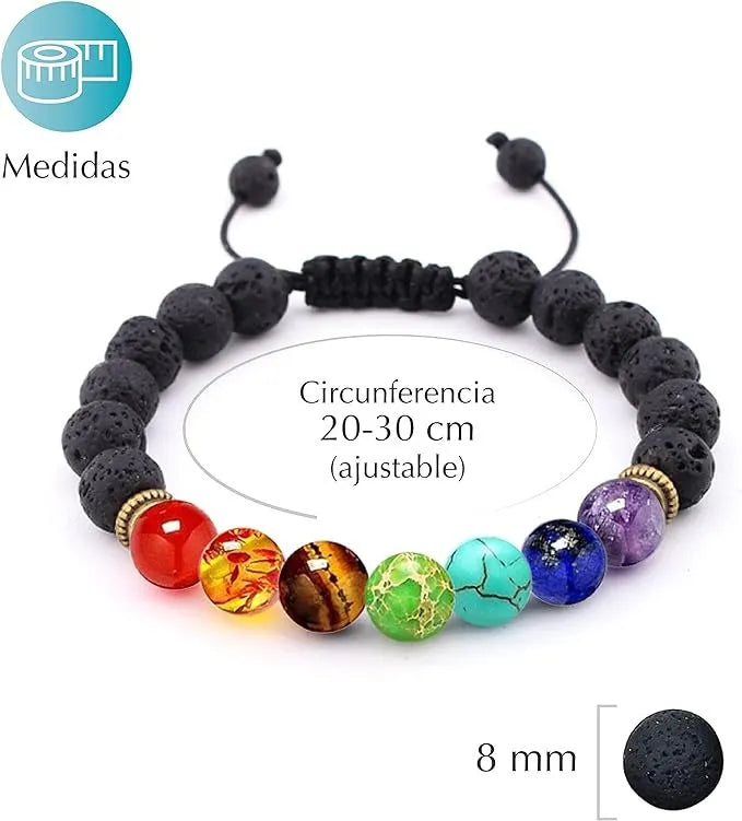 “Pulsera Energía Vital 7 Chakras – Equilibrio y Estilo en tu Día”