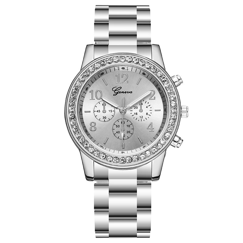 Set Reloj Clásico+ Pulsera Para Mujer