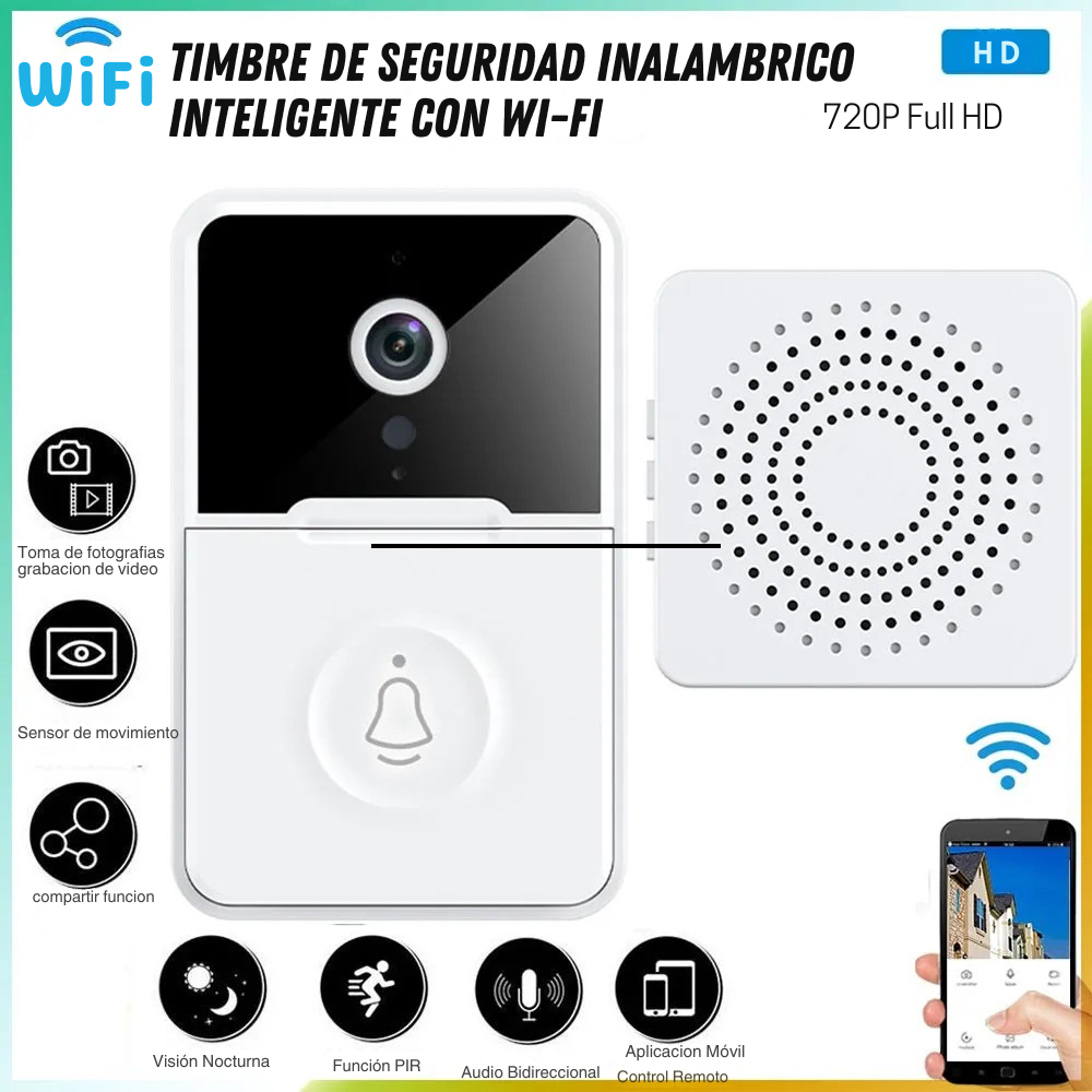 SmartDoor Cam™ – El timbre inteligente que protege tu hogar